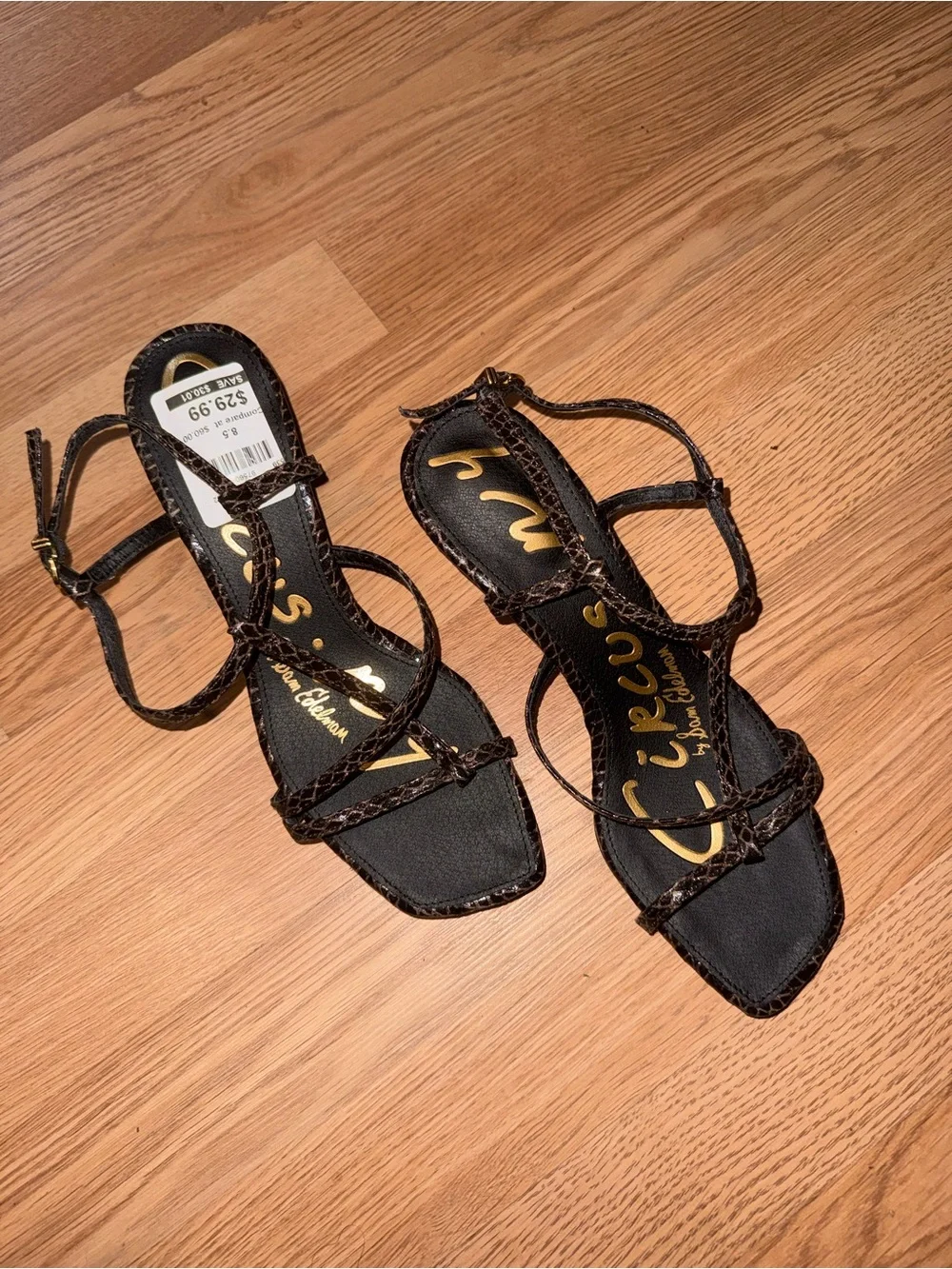 Circus by Sam Edelman Black Braided Strap Sandals